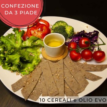 Piadina Le Vele 10 Cereali all'Olio Extra Vergine di Oliva Fresca
